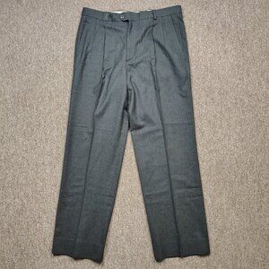 YVES SAINT LAURENT Wool Blend Dress Pants Men's 36 Gray Straight Leg Slacks